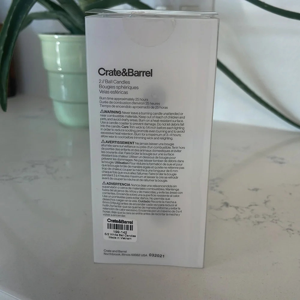 Crate & barrel orb candles